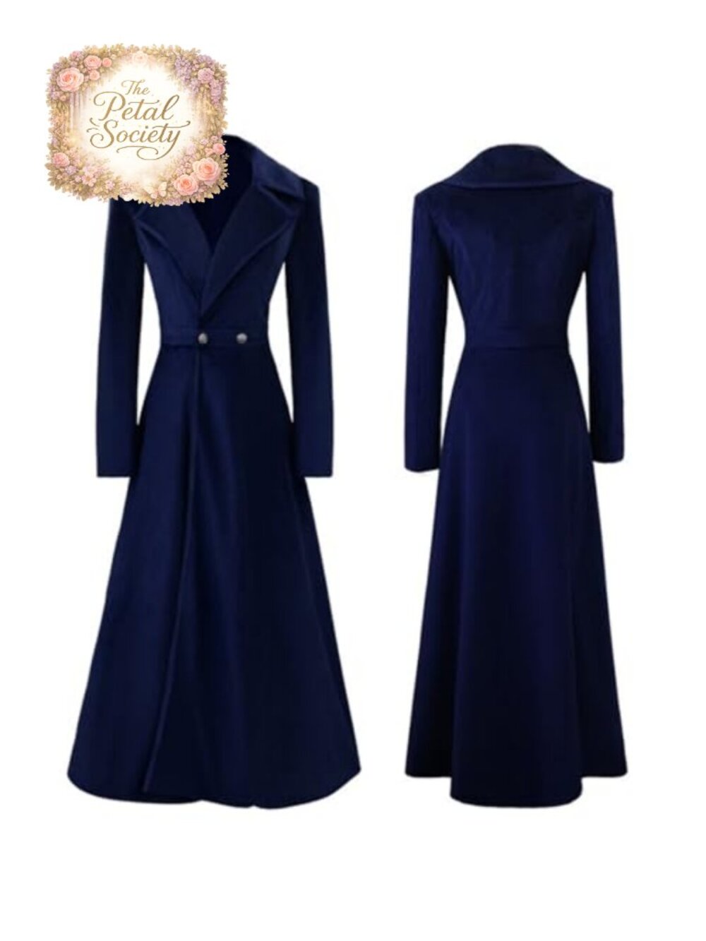 Women Victorian Steampunk Tailcoat Double Breasted Long Trench Coat Medieval